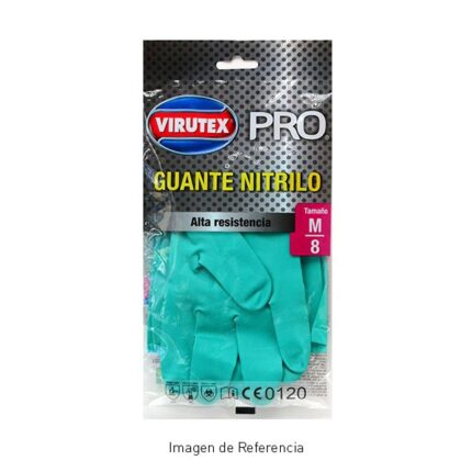 Guante Nitrilo Verde Talla M Virutex